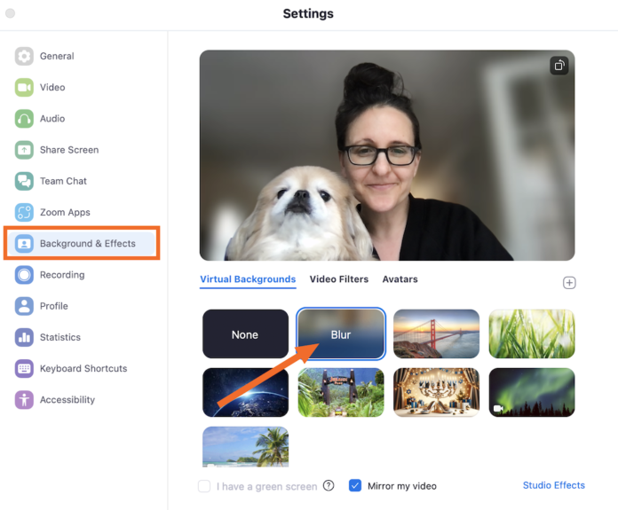 How to Blur Background on Zoom